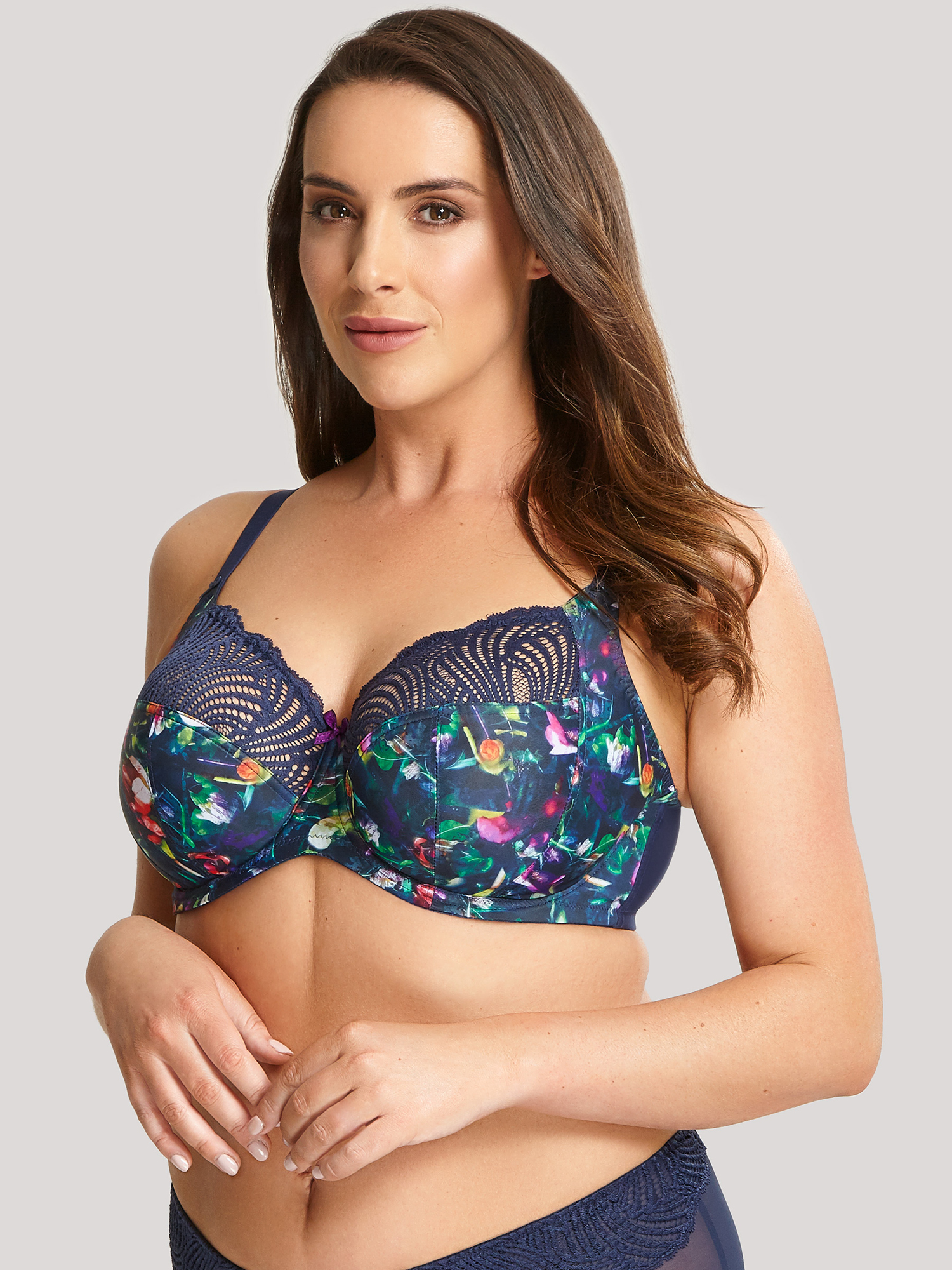 Arianna Full Cup Underwire Bra Damson Floral 34E by Sculptresse by Panache