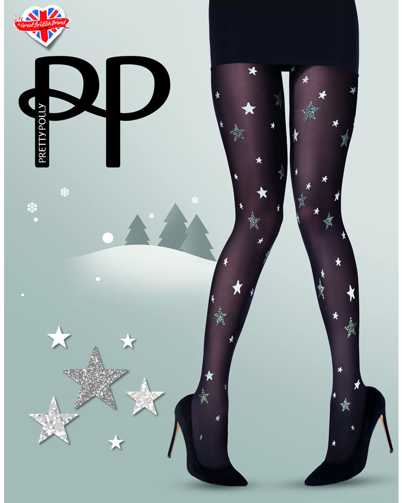 Pretty Polly Patterned Brief Firm Shaper Tights AVT1