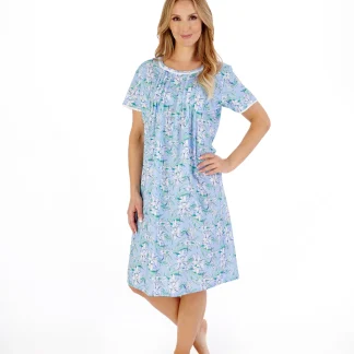 Slenderella Tropical Flower Print Woven Nightdress ND05221