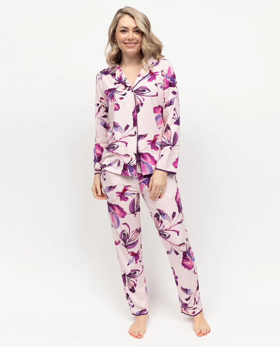 Cyberjammies Colette Floral Printed Jersey Pyjama Set