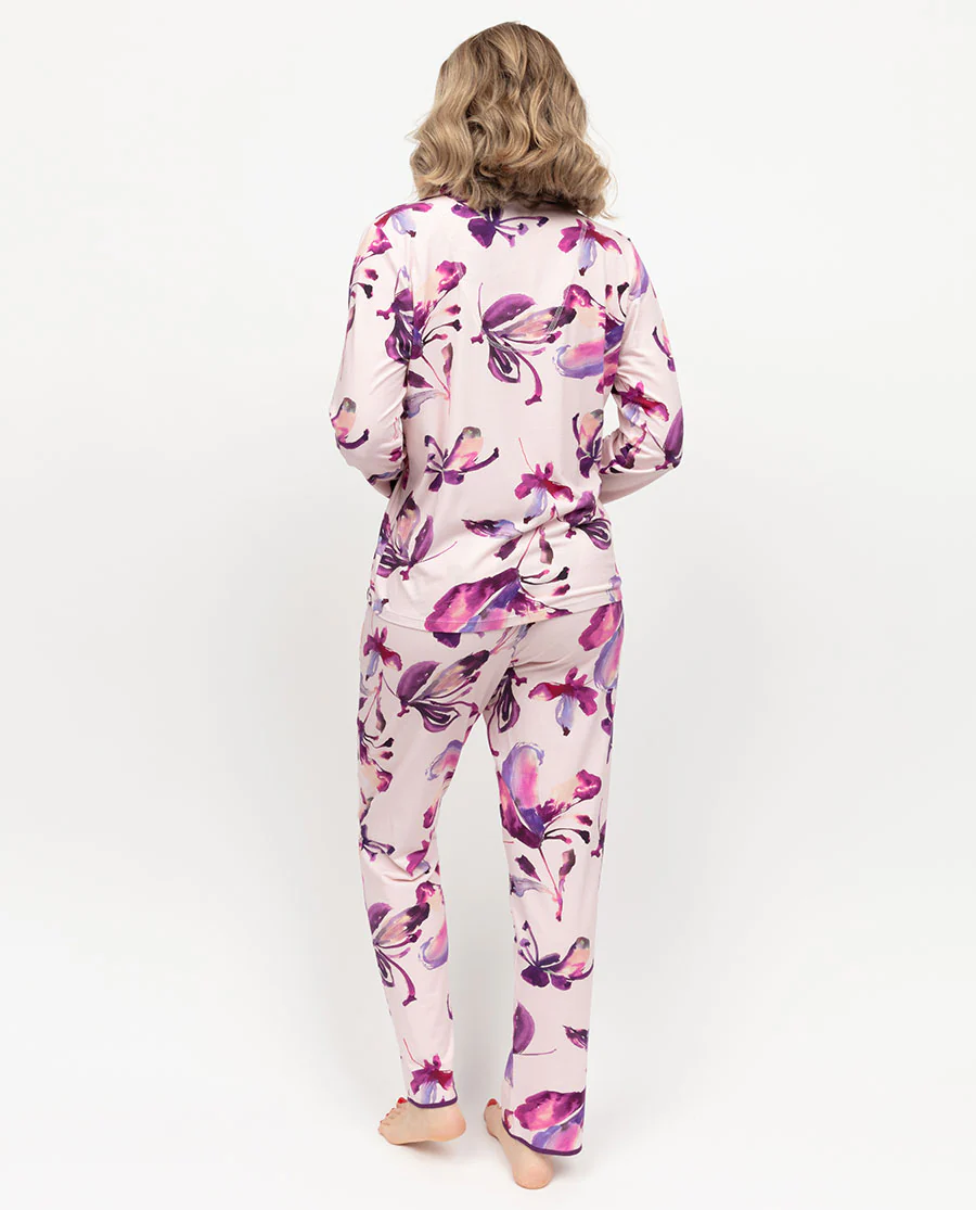 Cyberjammies Colette Floral Printed Jersey Pyjama Set - Image 3