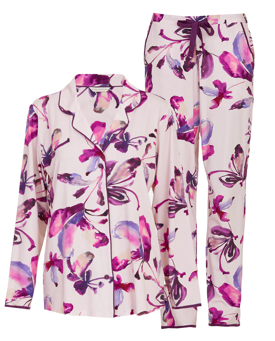 Cyberjammies Colette Floral Printed Jersey Pyjama Set - Image 4