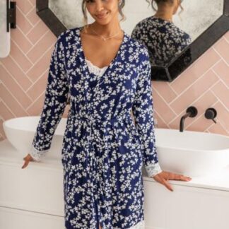 Pour Moi Sofa Loves Lace Jersey Wrap Dressing Gown