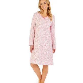 Slenderella Leaf Print Jersey Nightdress ND06100