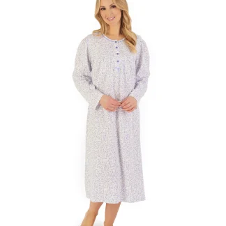 Slenderella Leaf Print Jersey Nightdress ND06102