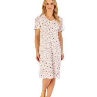 Slenderella Heart Print Jersey Nightdress ND06115