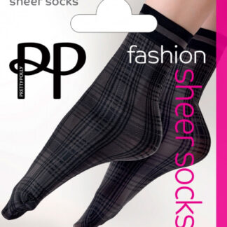 Pretty Polly Tartan Pattern Sheer Socks