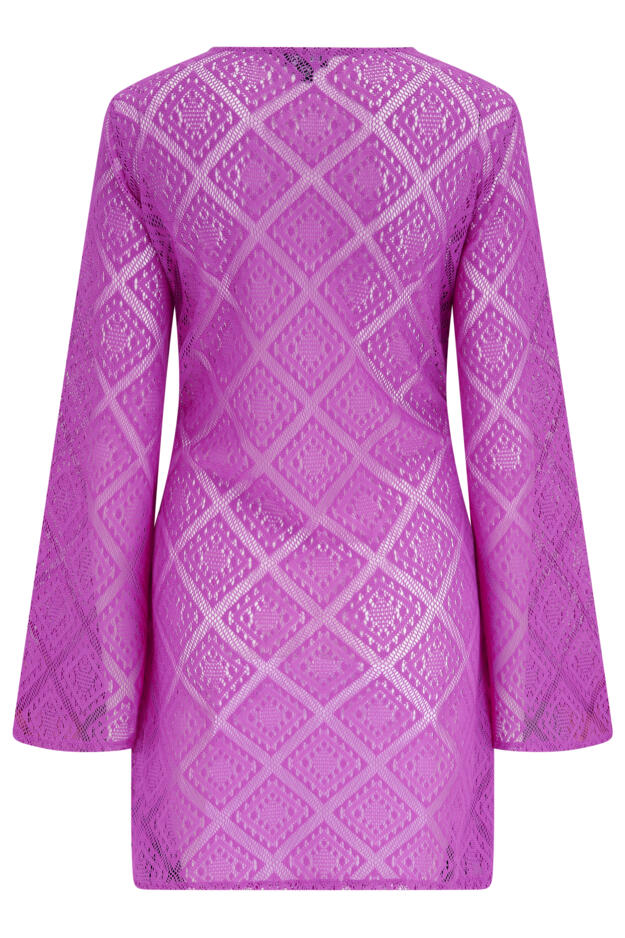 Pour Moi Crochet Lace Long Sleeve Beach Cover Up - Image 13