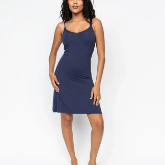 Cyberjammies Alpes Navy Jersey Hidden Support Short Nightdress