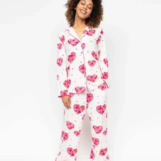 Cyberjammies Aria Heart Printed Long Sleeved Pyjamas Set