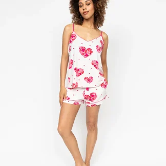 Cyberjammies Aria Heart Printed Jersey Cami and Shorts Set