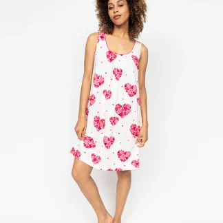 Cyberjammies Aria Heart Printed Short Jersey Nightdress