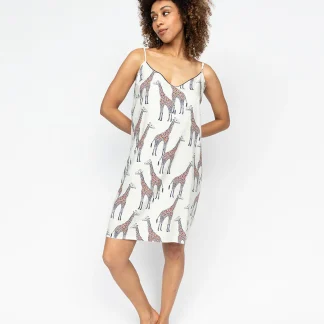 Cyberjammies Georgina Giraffe Print Strappy Short Nightdress