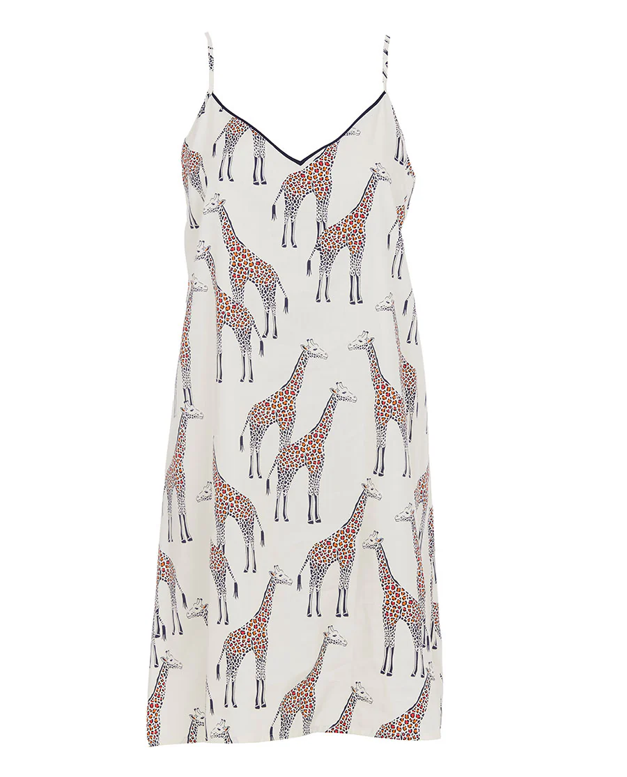 Cyberjammies Georgina Giraffe Print Strappy Short Nightdress - Image 4