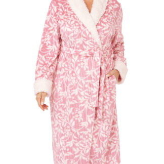 Marlon Floral Fleece Shawl Collar Robe