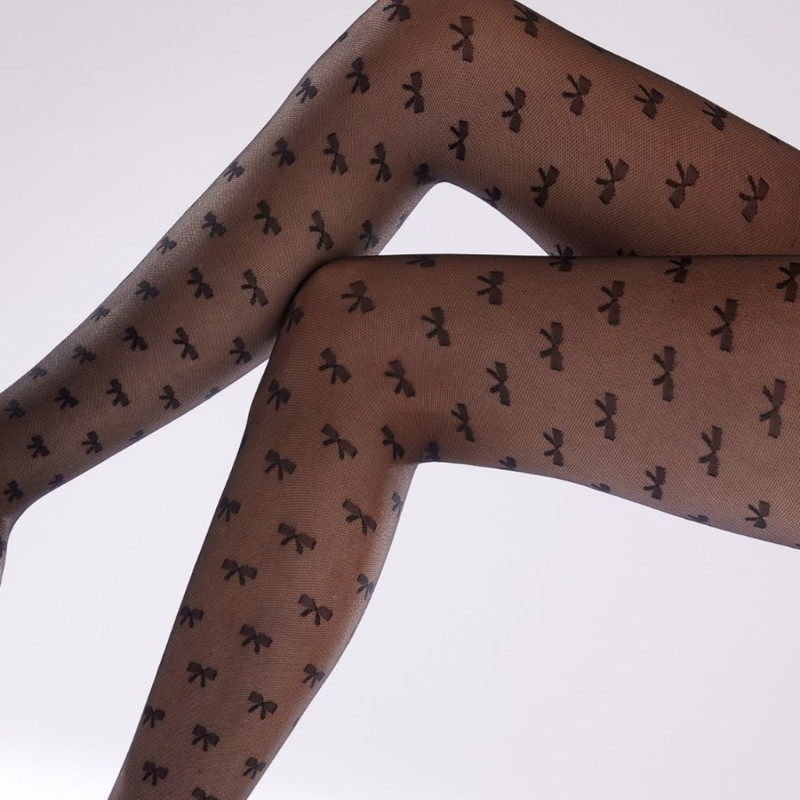 Pretty Polly All Over Bow Pattern Tights - Image 3