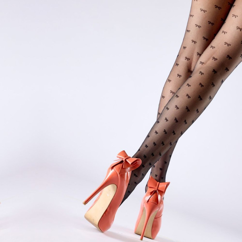 Pretty Polly All Over Bow Pattern Tights - Image 5