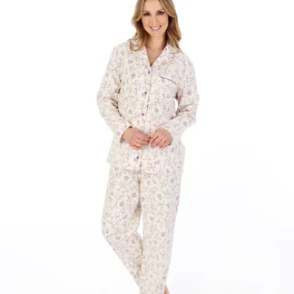 Slenderella Floral Printed Luxury Flannel Woven Pyjama PJ04213