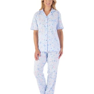 Slenderella Butterfly Print Button Pyjamas PJ3104