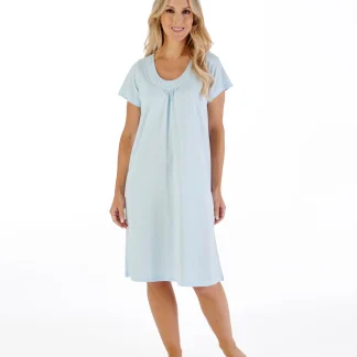 Slenderella Broderie Anglaise Jersey Nightdress ND07107