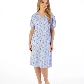 Slenderella Butterfly Print Jersey Nightdress ND07111