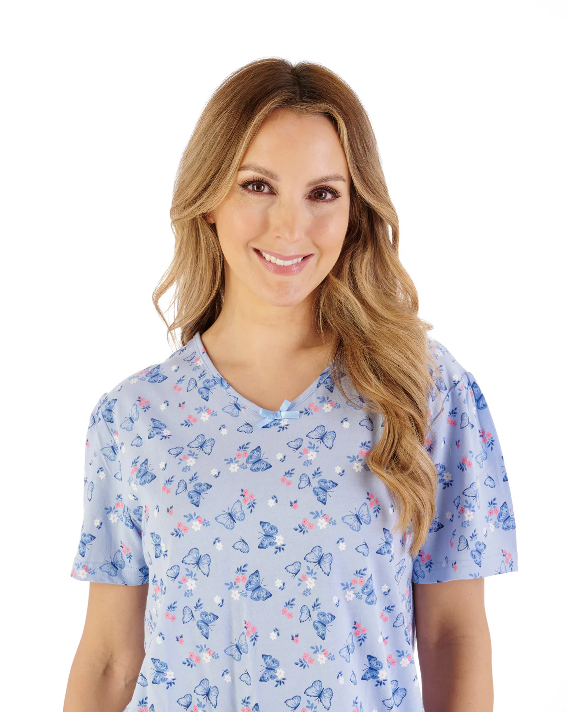 Slenderella Butterfly Print Jersey Nightdress ND07111 - Image 4