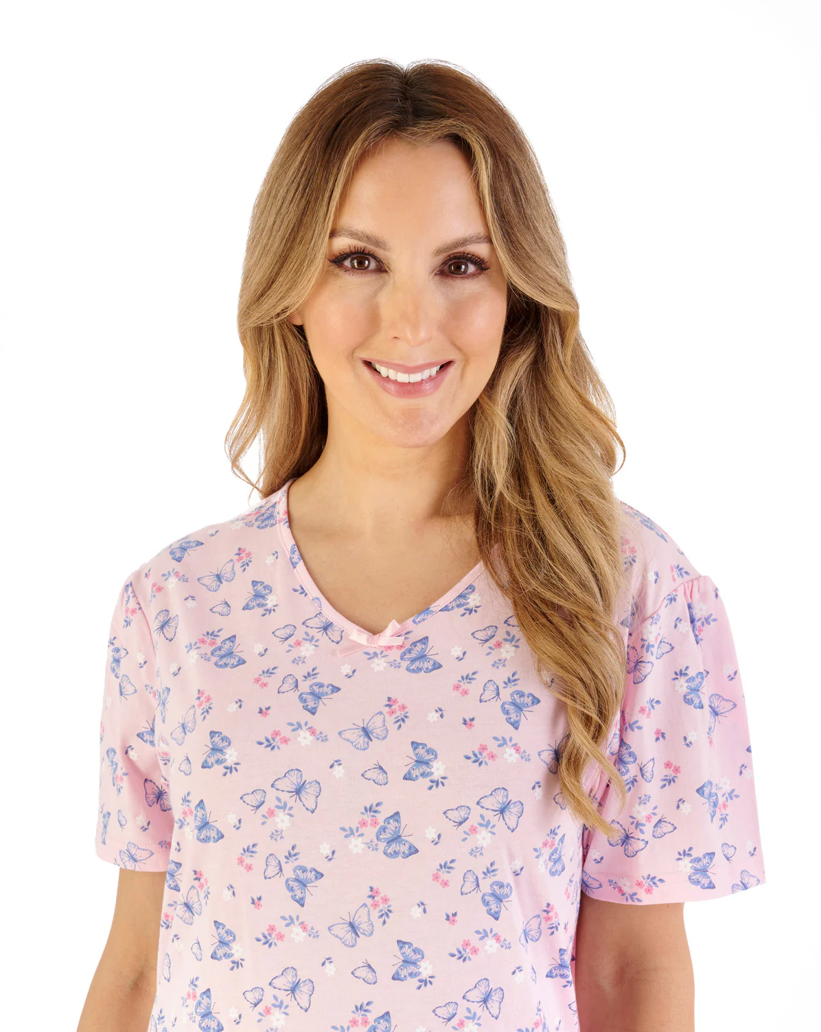 Slenderella Butterfly Print Jersey Nightdress ND07111 - Image 2