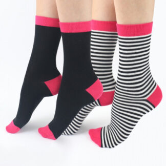Pretty Polly Stripe Plain Mix Bamboo Socks 2 Pair Pack