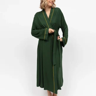 Cyberjammies Olive Jersey Long Dressing Gown