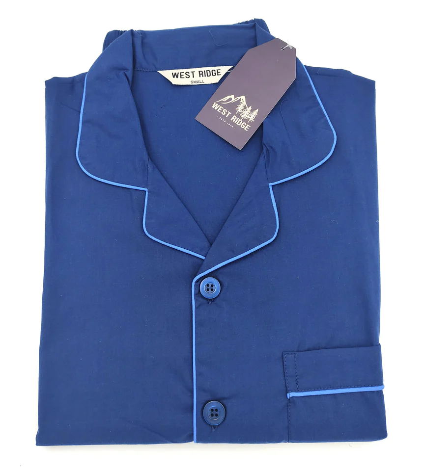 West Ridge Mens Revere Collar Pyjama Set WR46105