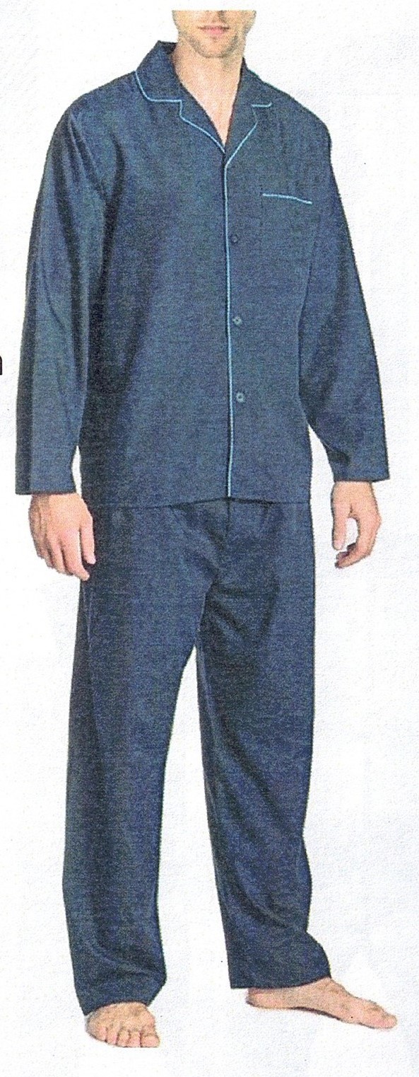 West Ridge Mens Revere Collar Pyjama Set WR46105 - Image 4