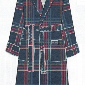 West Ridge Mens Checked Flannel Fleece Robe WR46108
