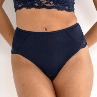 Pour Moi Love To Lounge Lace and Modal Rib Midi Brief