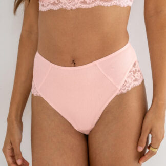 Pour Moi Love To Lounge Lace and Modal Rib Midi Brief