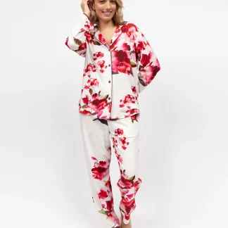 Cyberjammies Isabella Floral Printed Jersey Pyjama Set