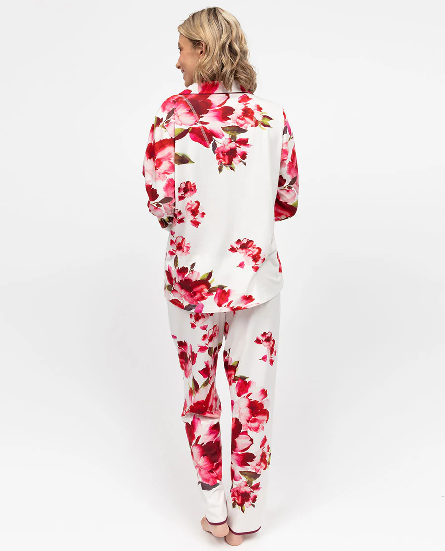 Cyberjammies Isabella Floral Printed Jersey Pyjama Set - Image 3