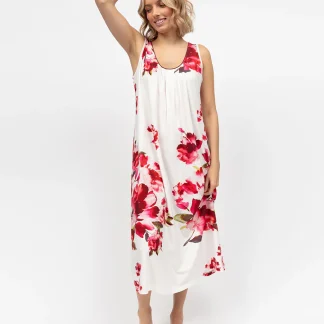 Cyberjammies Isabella Floral Printed Jersey Long Nightdress