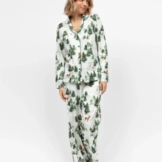 Cyberjammies Fern Alpine Print Wide Leg Pyjama Set