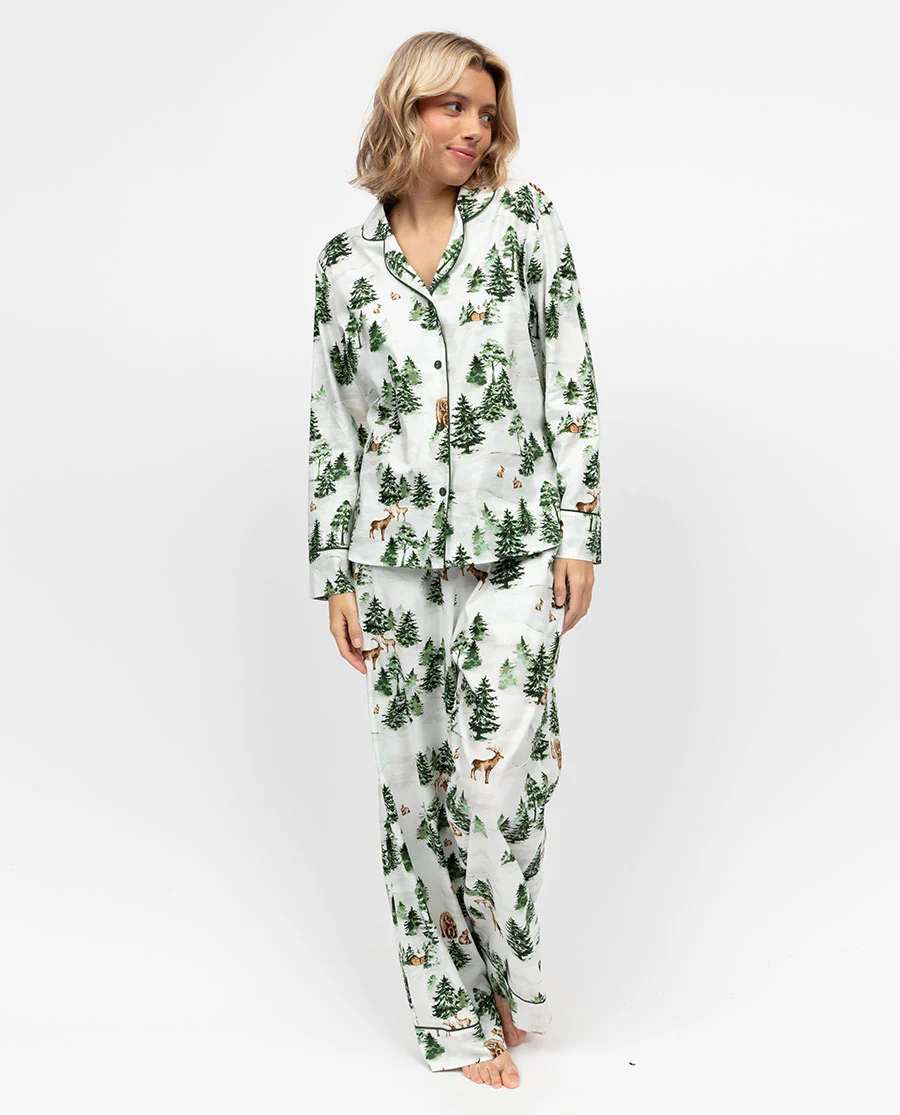 Cyberjammies Fern Alpine Print Wide Leg Pyjama Set