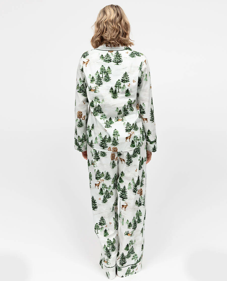Cyberjammies Fern Alpine Print Wide Leg Pyjama Set - Image 3