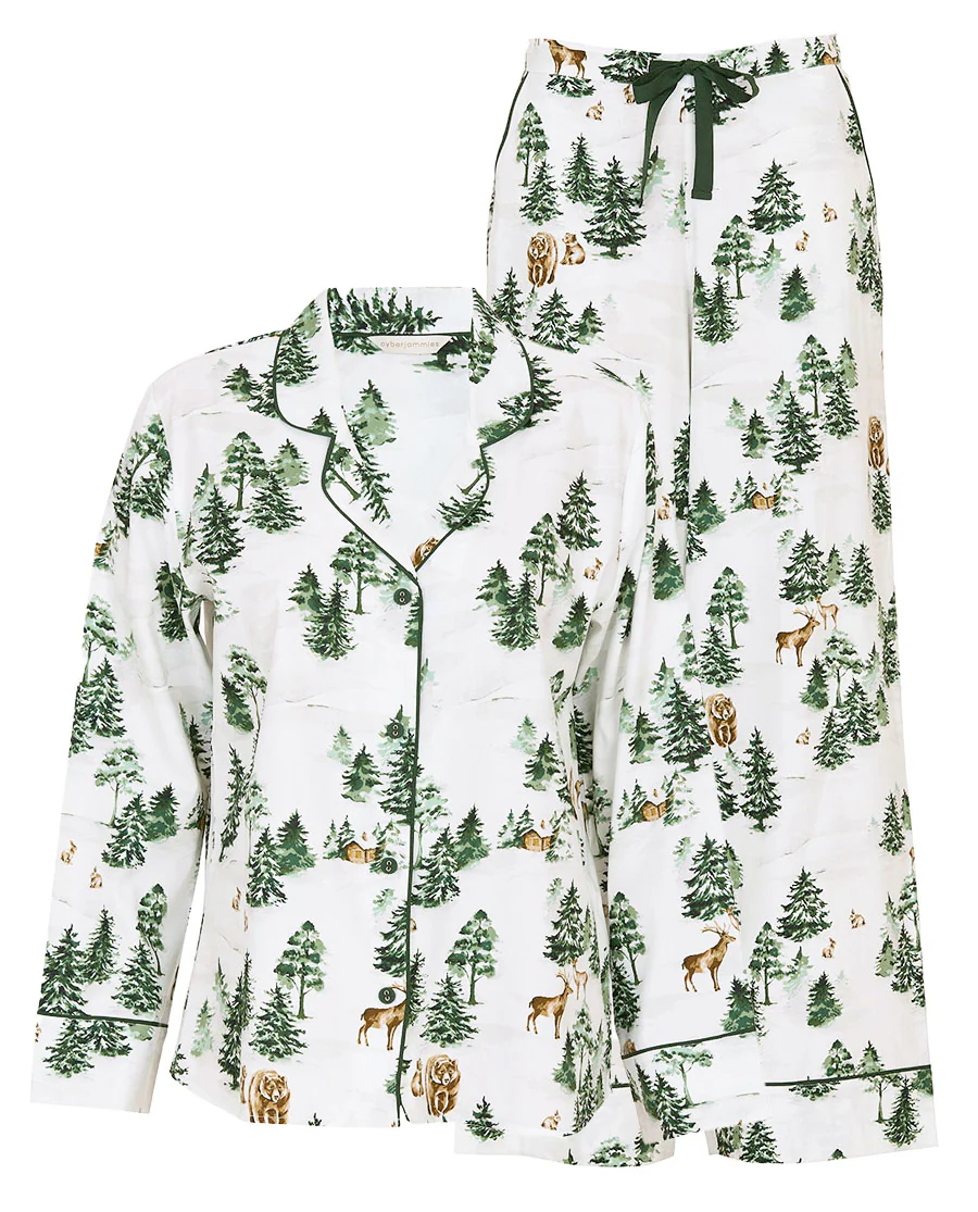 Cyberjammies Fern Alpine Print Wide Leg Pyjama Set - Image 4
