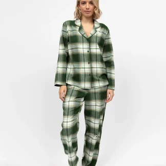 Cyberjammies Fern Brushed Cotton Check Pyjama Set