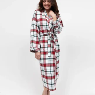 Cyberjammies Blaze Brushed Cotton Check Dressing Gown