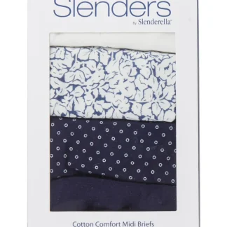 Slenderella Assorted Midi Briefs 4 pack