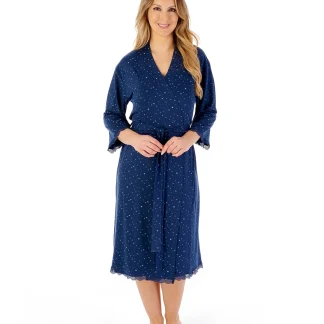 Slenderella Supersoft Star Print Kimono Wrap GL08704