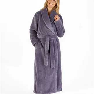 Slenderella Luxury Waffle Fleece Shawl Collar Wrap HC4329