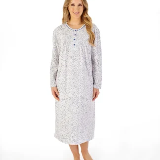 Slenderella Ditsy Print Cotton Jersey Nightdress ND08102