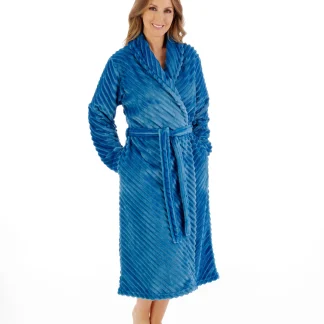 Slenderella Supersoft Rib Fleece Shawl Collar Wrap HC08303