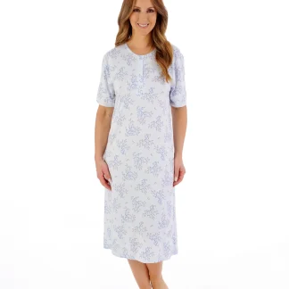 Slenderella Bamboo Cotton Floral Jersey Nightdress ND08126