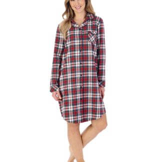 Slenderella Tartan Check Woven Cotton Nightshirt NS04220